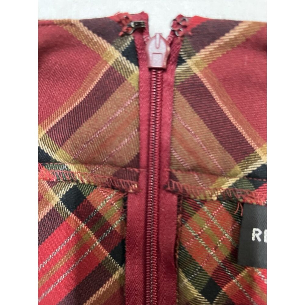 Vintage Y2K Requirements Skirt Women 6 Burgundy Plaid Maxi Preppy Dark Academia - Picture 7 of 11